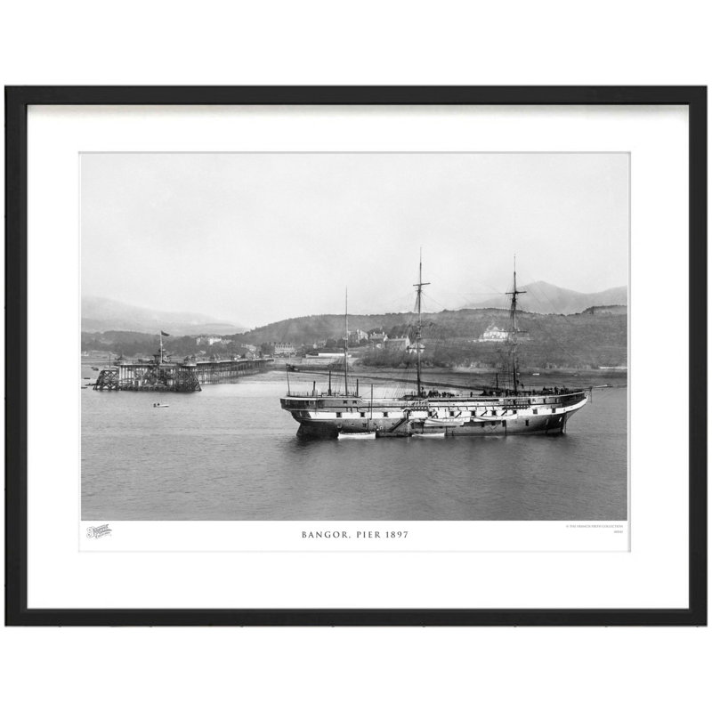 Bangor, Pier 1897 - Single Picture Frame Print, 45cm H x 60cm W x 2.3cm D