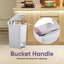 Poubelle à pédale en plastique Superio Slim, poubelle pour dessous de bureau, bureau, chambre à coucher, salle de bain, cuisine (10,5 gallons)-123539204-123539206