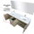 Lancy 72 in W x 20 in D Double Bath Vanity Mirror and Faucet Set-883047651
