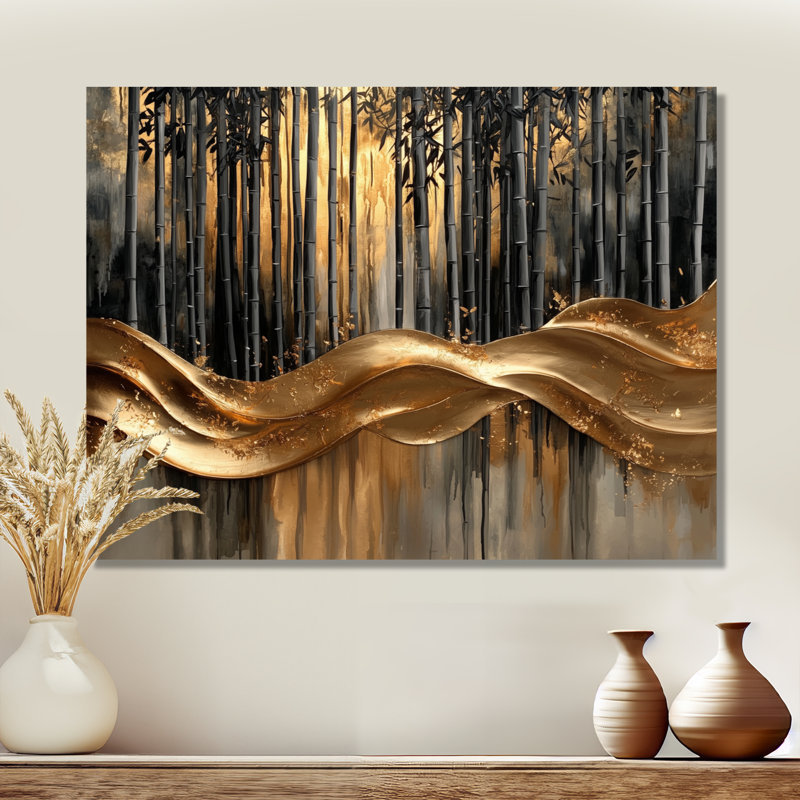 Oddny - Floral Large Wall Art, 34" H x 44 W, Wrapped Canvas, Does Not Apply