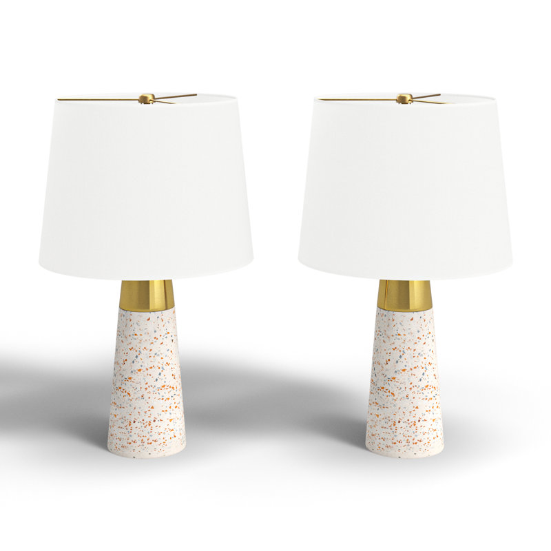 Ensemble de lampes de table Tressler, Blanc, Blanc