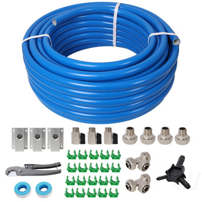 3/4 Inch Tubing Industrial Compressed Air Piping System, 100 Feet Length, High Quality PEX-AL-PEX Tubing,Blue Tubing