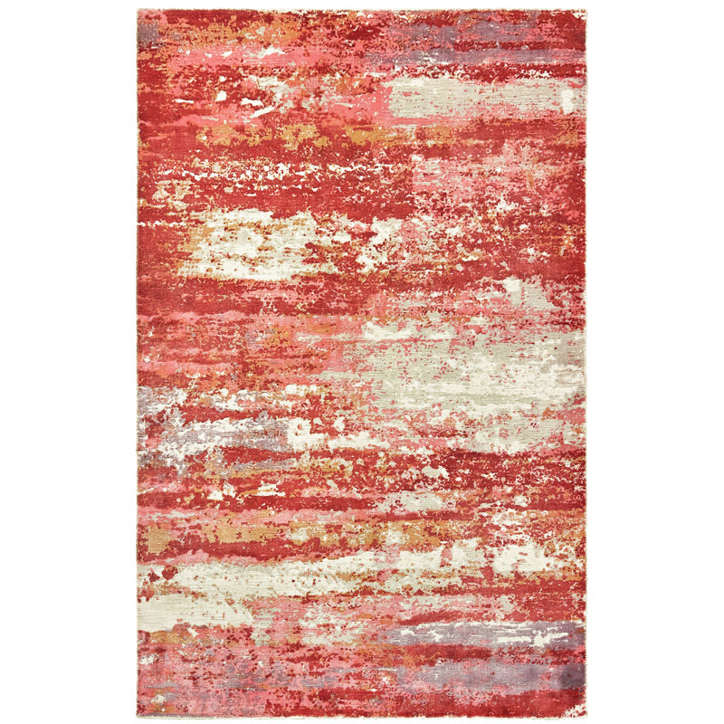 Kirkpatrick Performance Viscose Abstract Indoor Rug, Rectangle 10' x 14'