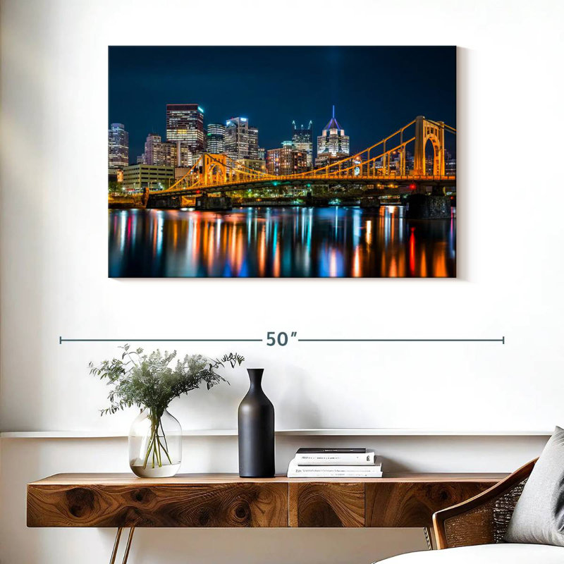 Lilie Rachel Carson Bridge la nuit, H 26 po x l 39 po