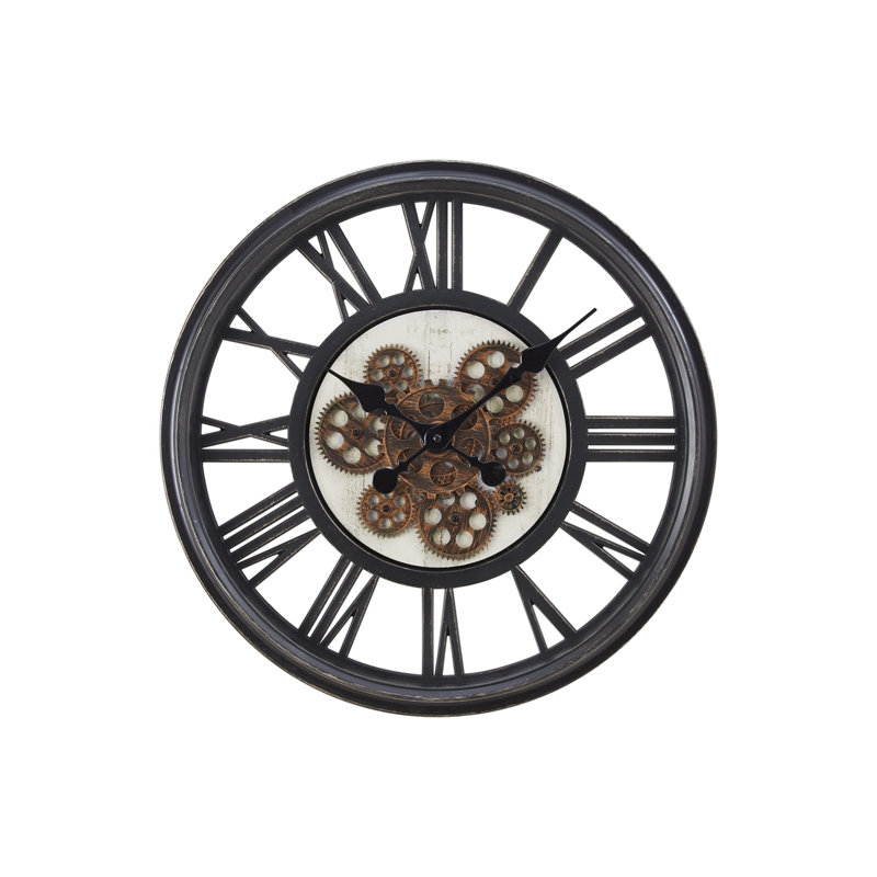 Rond, mécanisme d'engrenage, grande horloge murale