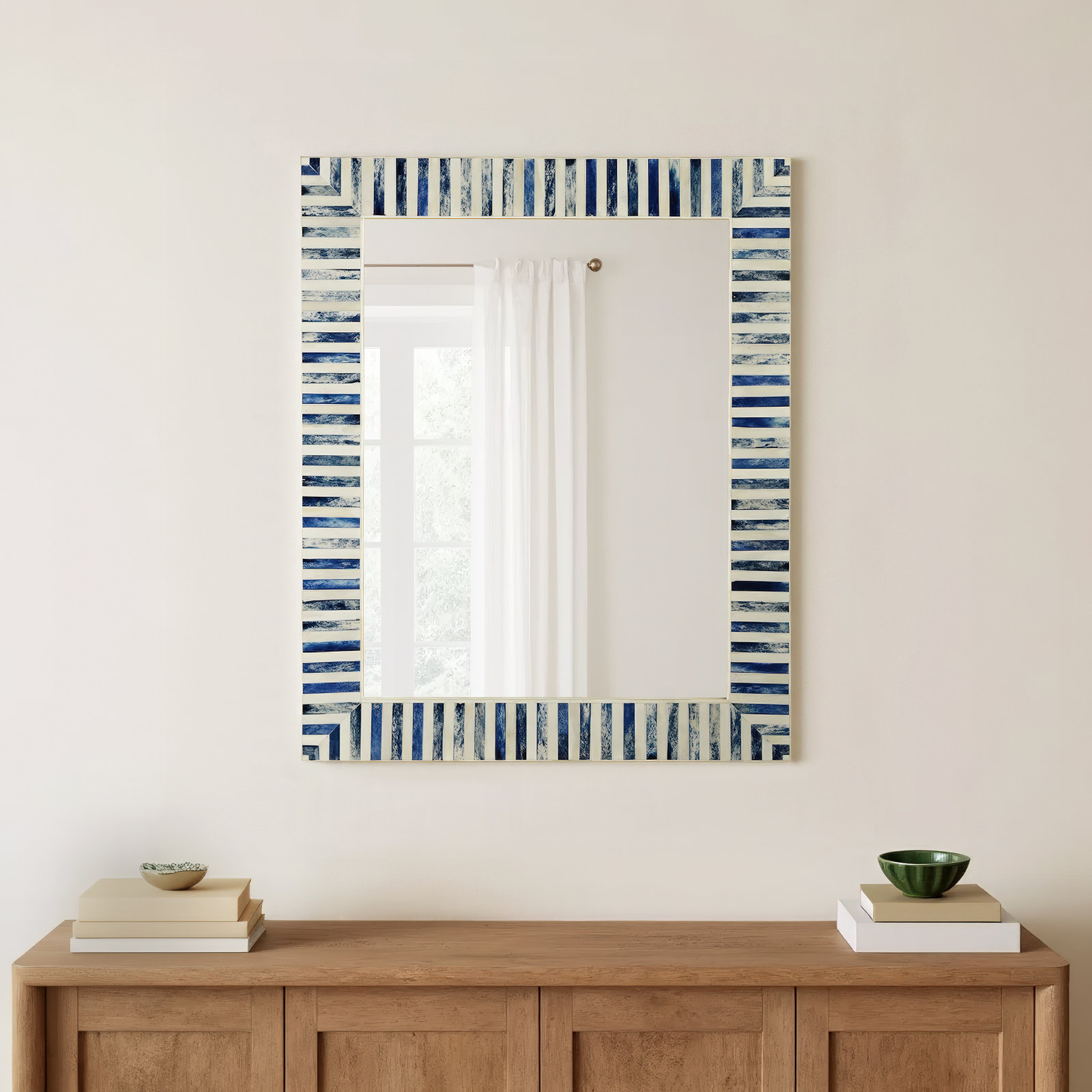 Demson 24" Accent Mirror, Blue
