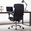 Chaise de bureau réglable en hauteur, chaise de direction avec repose-pieds, chaise d'ordinateur confortable, chaise de jeu inclinable à dossier haut, chaise de travail pivotante en cuir durable à roulettes