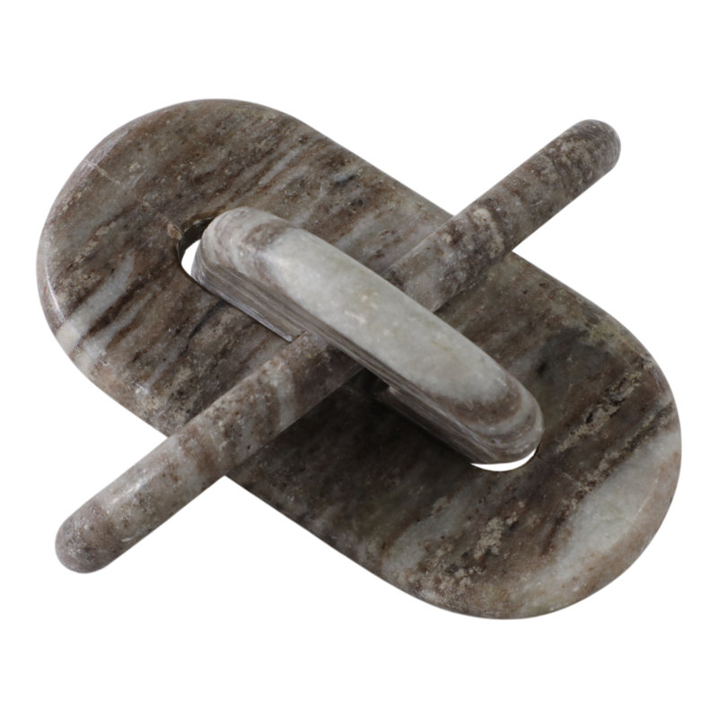 Sagebrook Home 9X9" Rounded Marble Knot, Gray