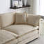 Canapé modulaire en chenille avec pour petits espaces, beige, matériau confortable, beige support - option de sièges polyvalents