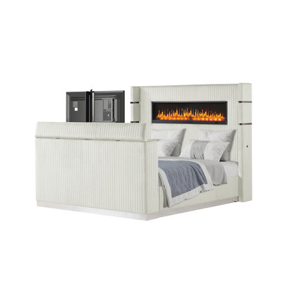 Limann Upholstered Wingback Bed