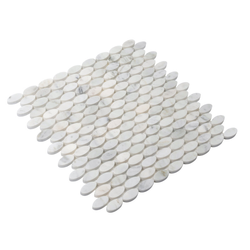 11.2" X 11.6" Straight Edge Marble Mosaic Sheet
