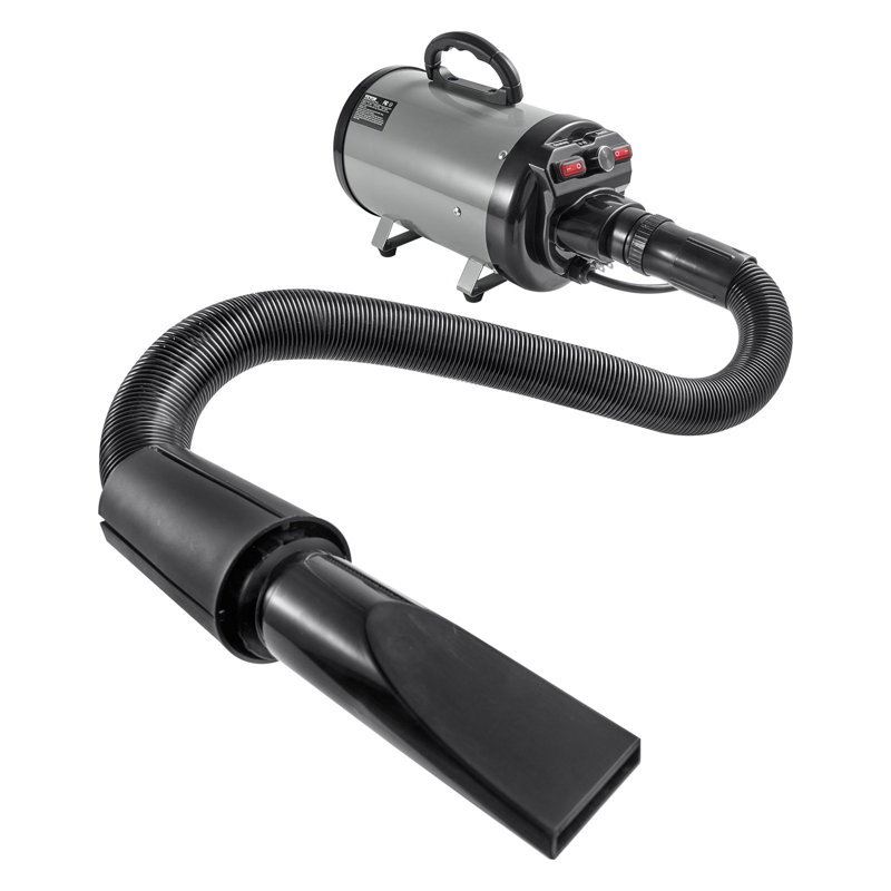 Dog Dryer, 2800W/4.3HP Dog Blow Dryer, Pet Grooming Dryer With Adjustable Speed And Temperature Control, Pet Hair Dryer With 4 Nozzles And Extendable Hose, Black