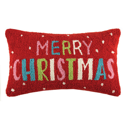 Coussin lombaire en laine merry christmas