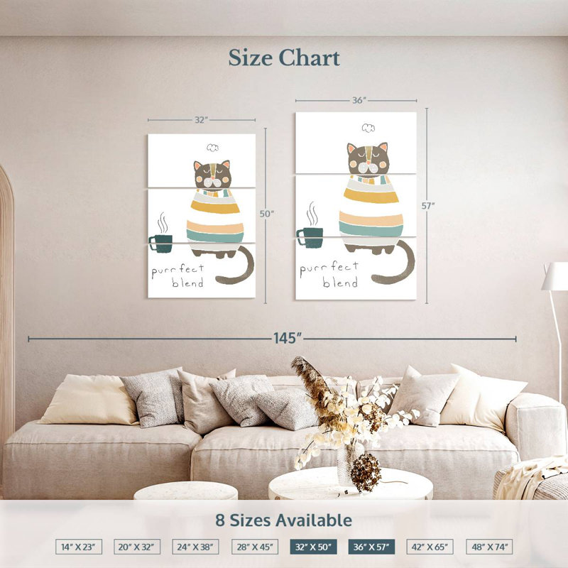 Brampt Coffee Cats I, H 50 po x l 32 po