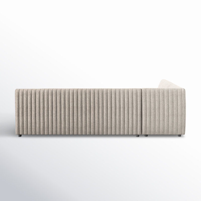 Canapé modulaire Brandt,  31.5" H x 91.5" W x 66.5" D, Polyester gris