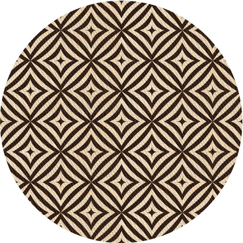 Geometric Indoor Rug, Round 7'