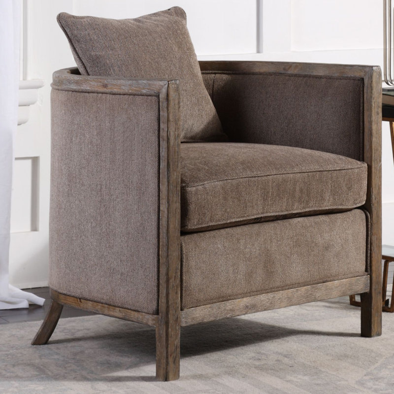 Fauteuil demi-tonneau en chenille de 29 po de large Kuehl