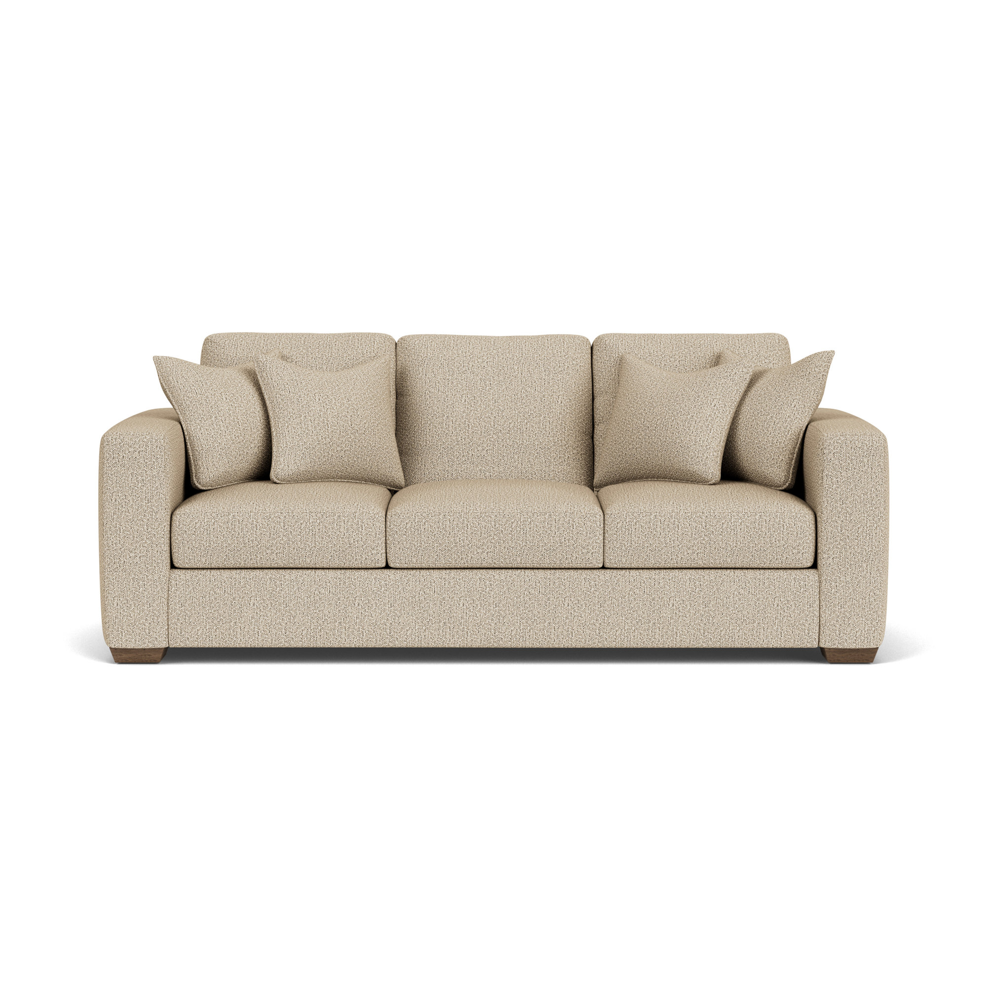 Anaiza 104'' Upholstered Sofa, 37" H x 92" W x 41" D, Beige Polypropylene/Olefin