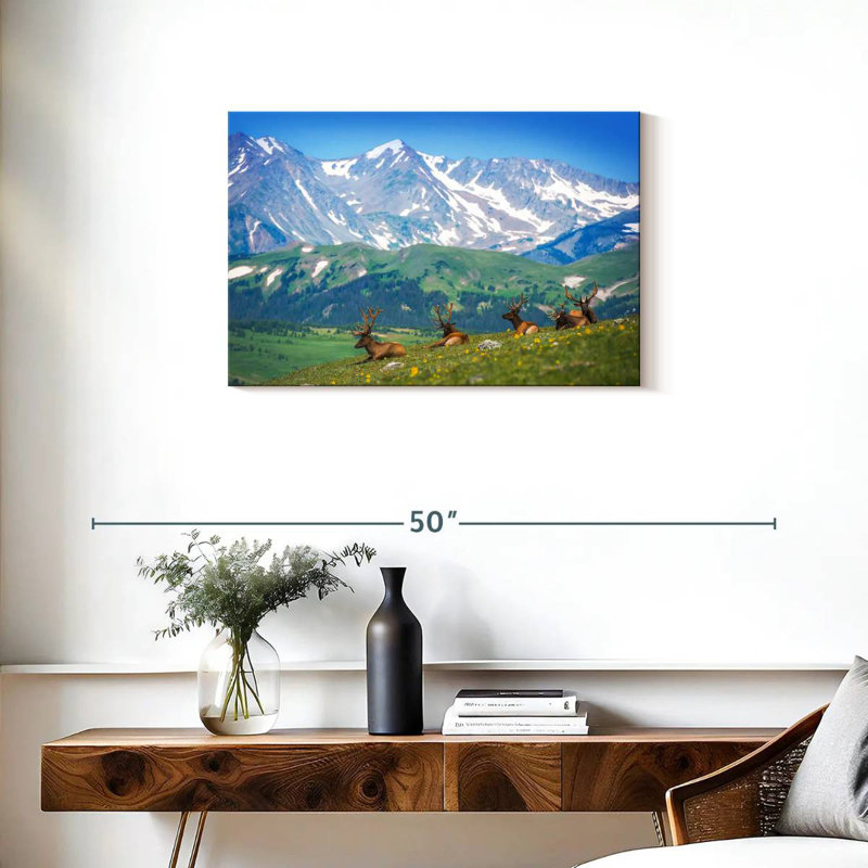 Brampt North American Elks, 20" H x 30" W