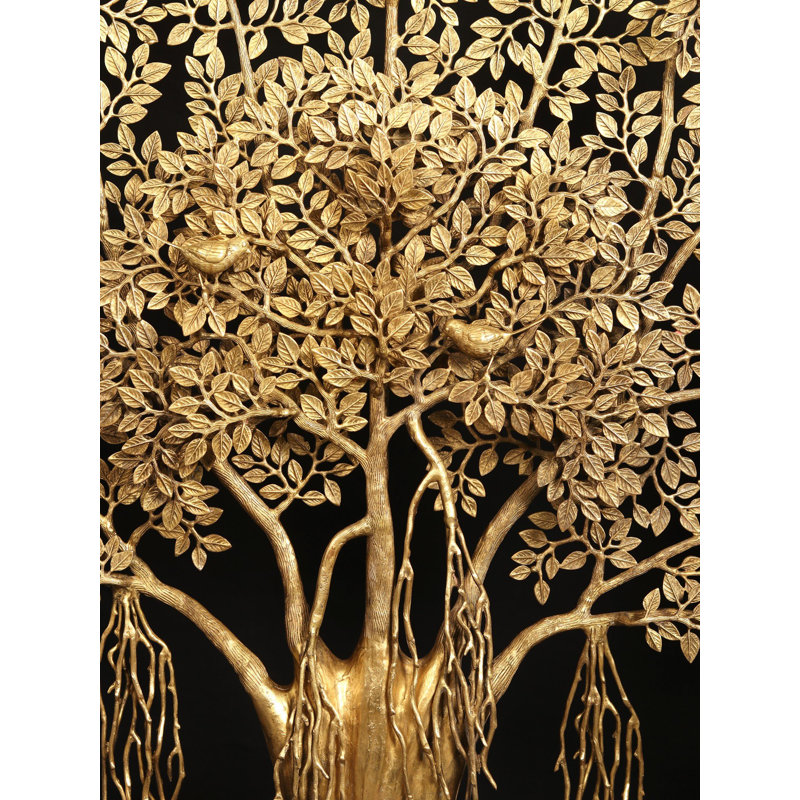 58" Super Large Brass Tree of Life with Marble Base 