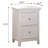 White 2-Drawer Nightstand