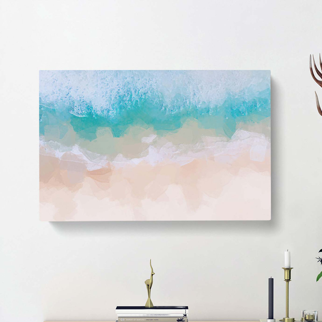 Birds View of Bondi Beach Australia in Abstract - Wrapped Canvas