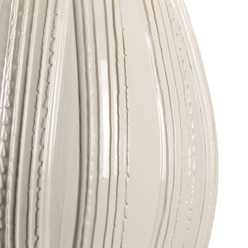 Borghese Ceramic Table Lamp, Ivory Glaze