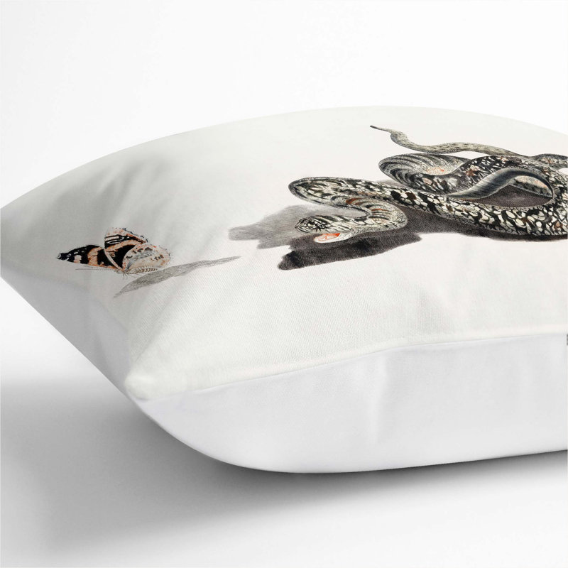 Square Throw Cushion, 40cm H x 40cm W x 15cm D, White