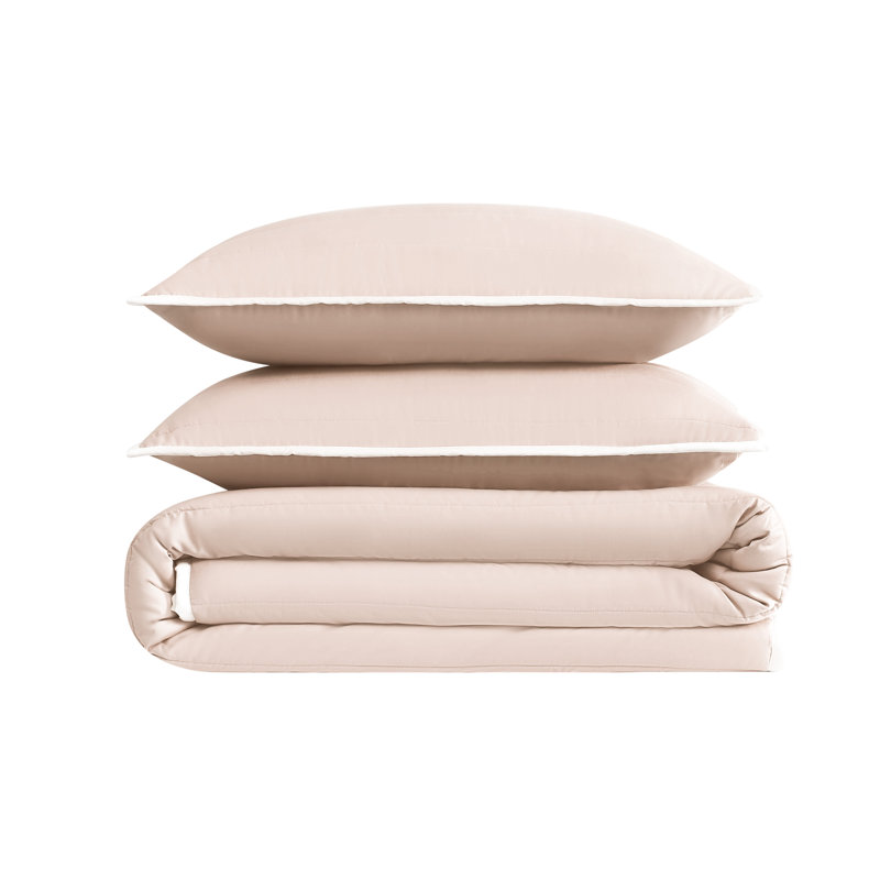 Christian Siriano NY® Cotton Sateen 3 Piece Quilt Set, Twin XL Quilt + 1 Standard Sham, Blush