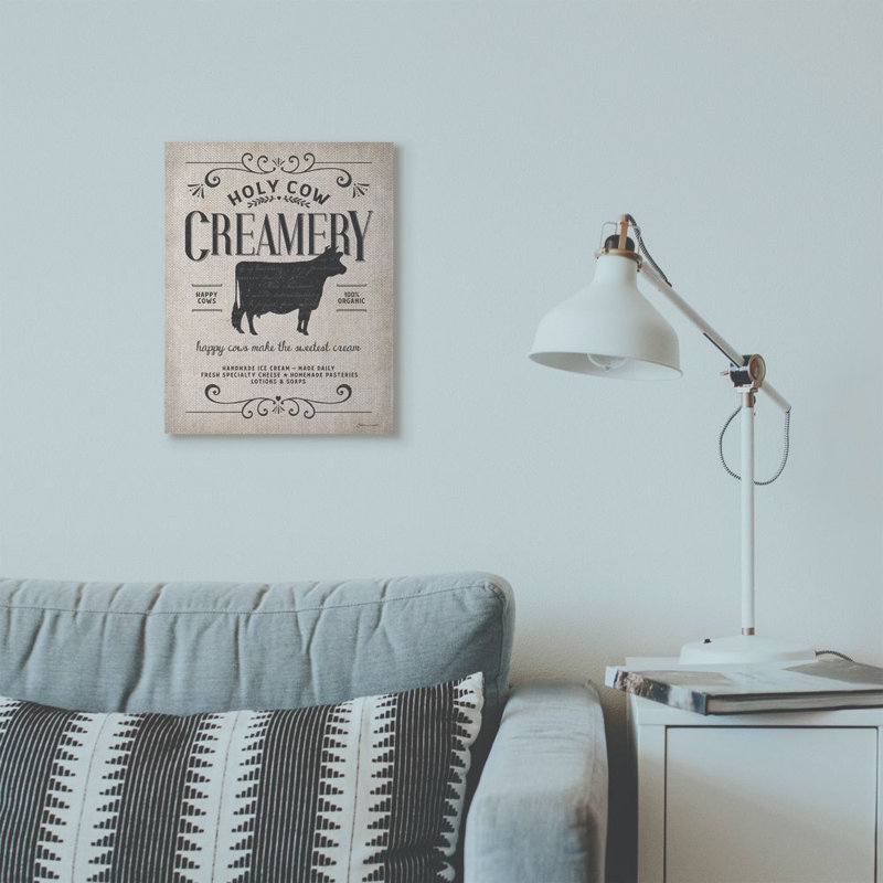 « crème de vache rustique farm », impression sur toile, impression sur toile, Toile tendue, H 20 po x l 16 po x P 1,5 po