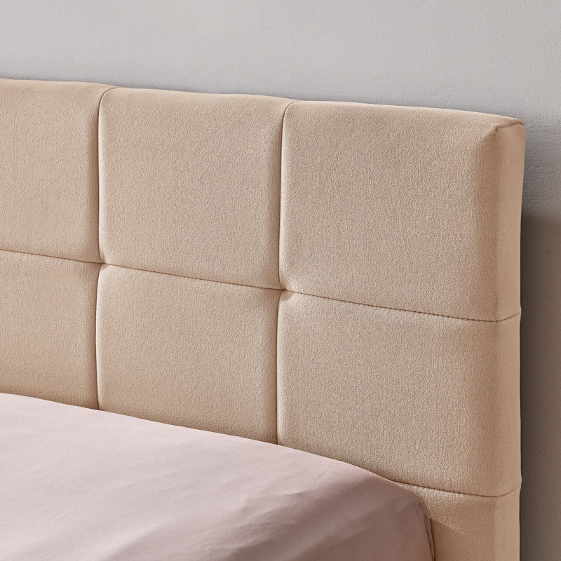 Structure de lit double rembourrée capitonnée, structure de canapé-lit avec dossier et accoudoirs confortables, lit double pour chambre à coucher, salon