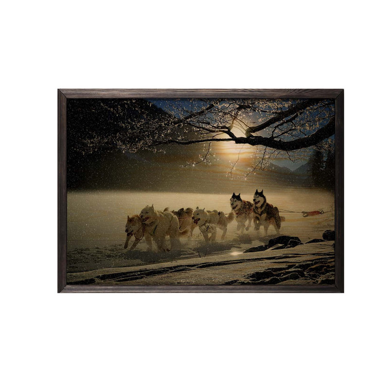 Perry Single Picture Frame Print on Wood, 50cm H x 70cm W x 2cm D