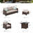 Argyri 6 Piece Rattan Outdoor Wicker Patio Conversation Furniture Set with Fire Pit Table-86754158