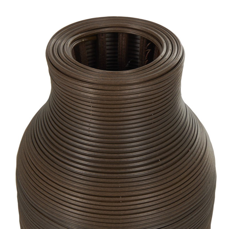 Seagrass Handmade Decorative Dark Brown Vase, 31.75" H x 8.85" W x 8.85" D