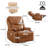 34.2'' Wide Modern Vegan Leather Swivel And Rocker Power Recliner Chair With USB Port-1221490731