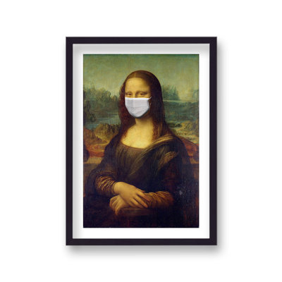 Mona Lisa With Facemask by Vouvart - Single Picture Frame Print