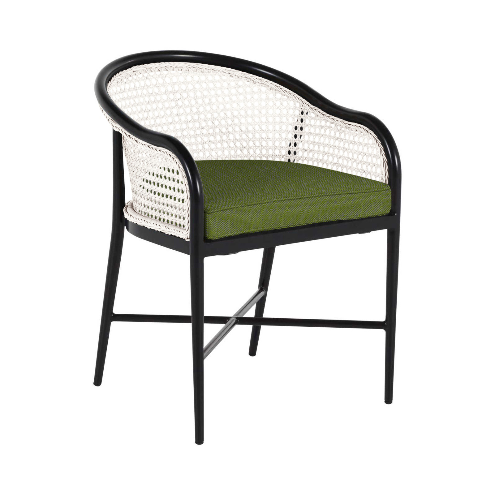Havana Cane N-Dura Resin Wicker Outdoor Arm Chair, Chalk/Natural Cane, No Welt, Perigold Replay Taupe