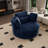 50" W Oversized Upholstered Swivel Barrel Chair-205931519