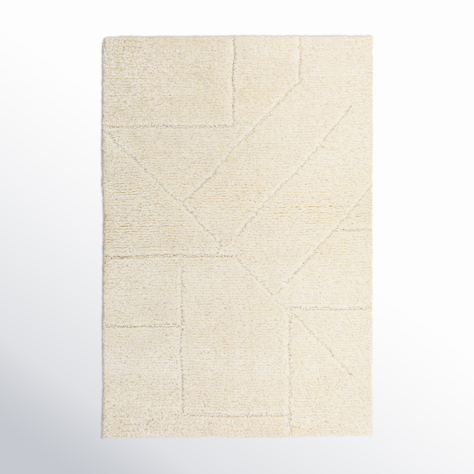 Orenthal Hand-Tufted Geometric Wool Rug, Rectangle 3' x 5'