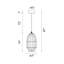 Luminaire suspendu géométrique simple à 1 lumière