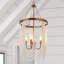 Lustre empire unique et remarquable à 4 lumières avec accents perlés Advith