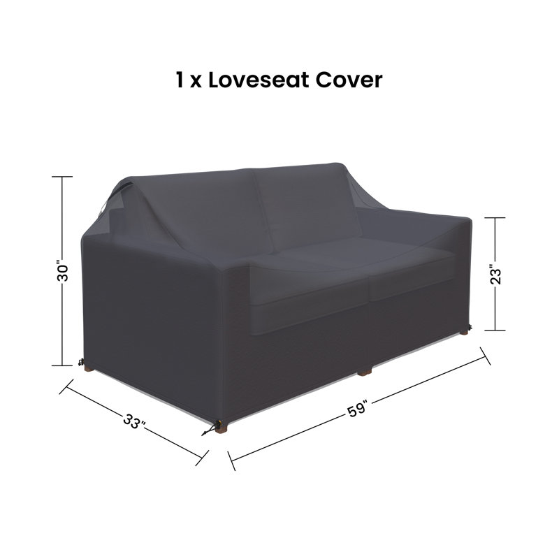 Amberson Fully Assembled 58.2'' Wide Outdoor Wicker Patio Loveseat Cover