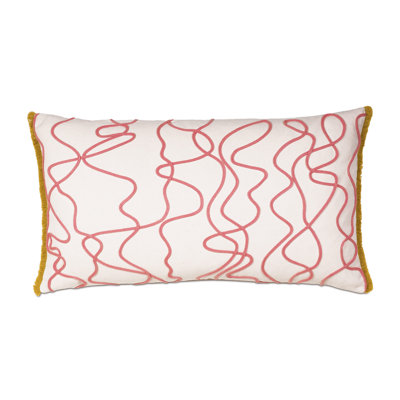 Maya Applique Rectangular Cotton Blend Pillow Cover & Insert