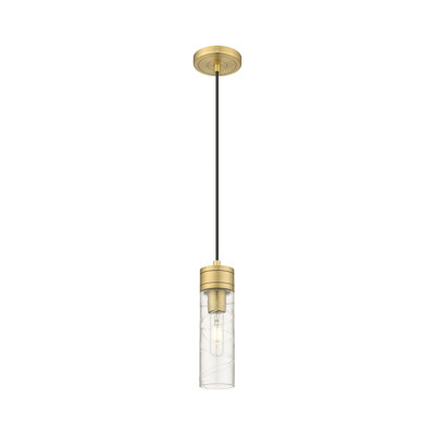 Ballston - Maliyah - Mini-luminaire suspendu à cordon 3 po avec abat-jour en H 8 po - Finition cuivre antique - Abat-jour tourbillon déco