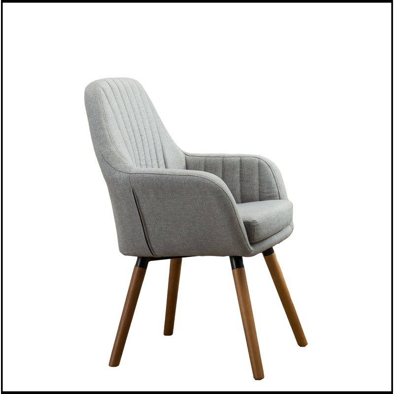 Fauteuil d'appoint contemporain en tissu Tuchico, Gris
