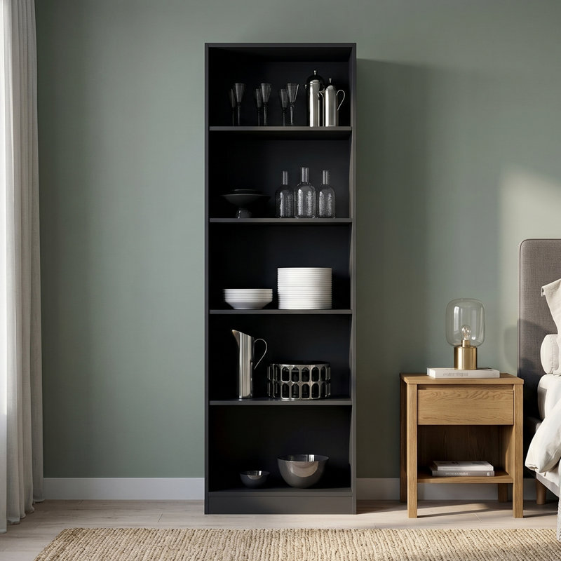 Paridhi 182cm H Solid Wood Bookcase, (5 Shelves) 71.65"H x 23.62"W x 11.81"D