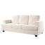 Canapé 3 places en velours à assise profonde, mousse haute, pour appartement, salon, bureau 3 places et idéal-128857788