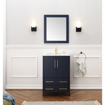 24'' Single Bathroom Vanity with Ceramic Top