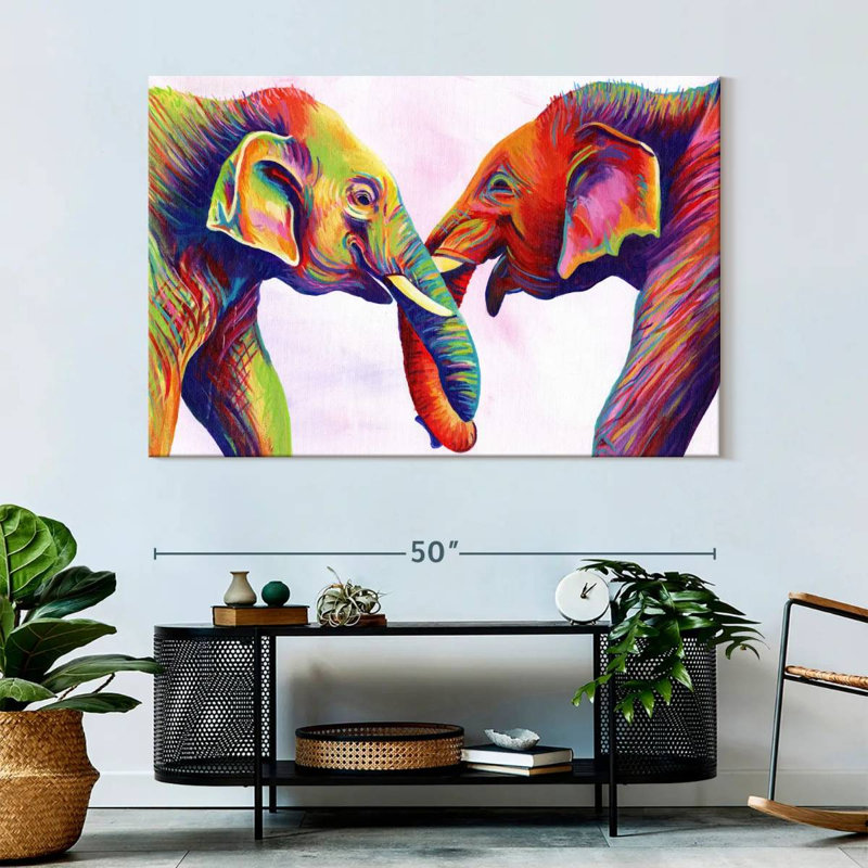 Brampt Elephant Calves, 34" H x 51" W