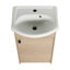 Meuble-lavabo autoportant simple 18,1 po avec comptoir en céramique Miosoti